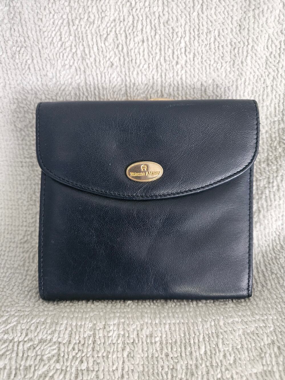 Etienne Aigner Vintage Kisslock Leather Wallet